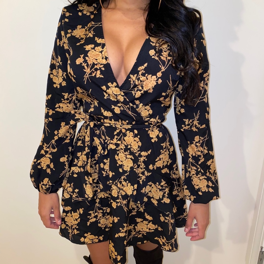 Billow Sleeve Skater Dress